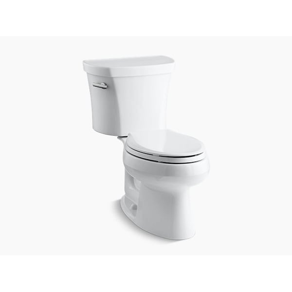 Elongated 1.28 GPF Toilet W/ 14 Rough-In, 1.28 gpf, White